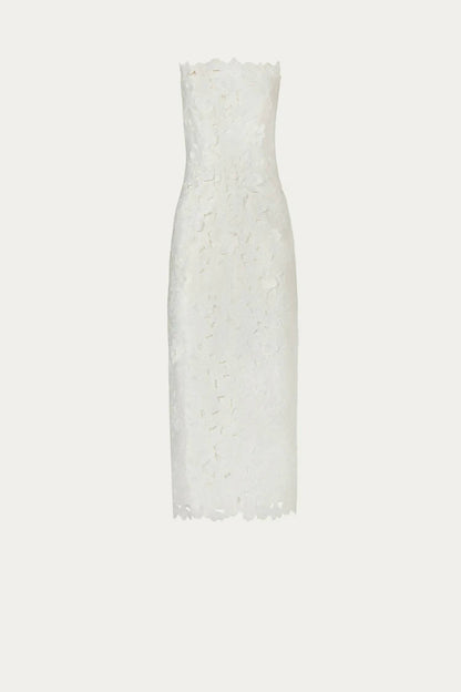 Astelle Floral Cut Strapless Dress