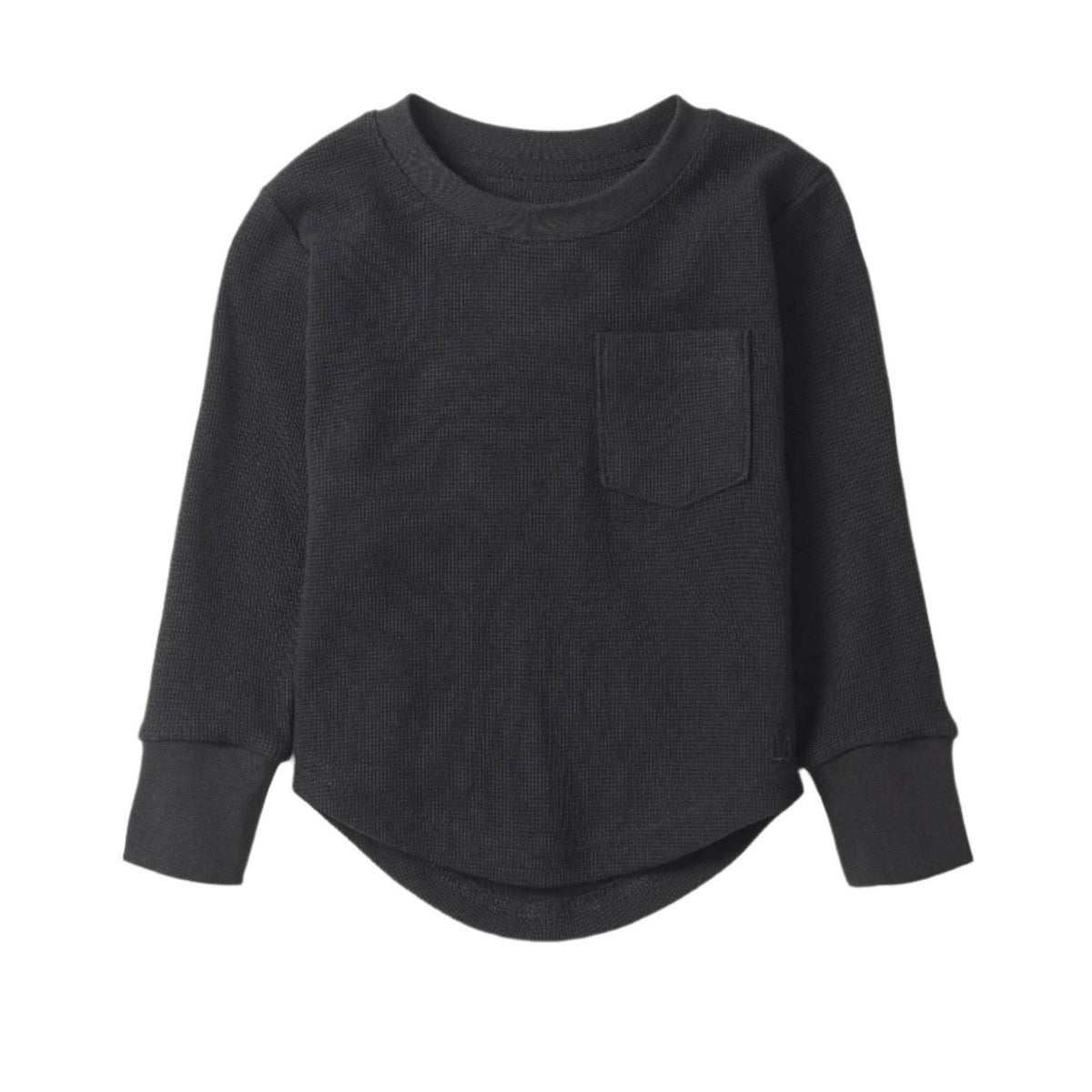 Little Bipsy Kids Waffle Top in Black