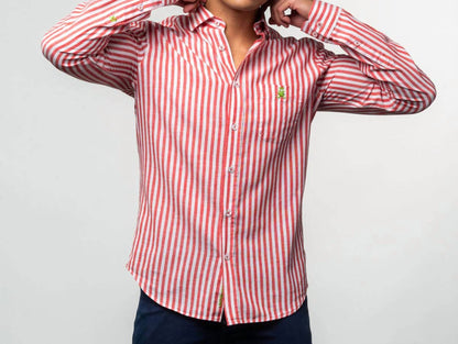 Stanford Stripe Frog Linen Shirt