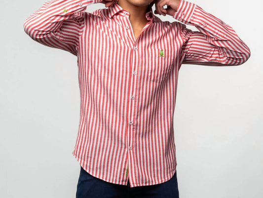 Stanford Stripe Frog Linen Shirt