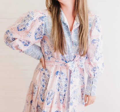 Lady Liberty Puff Sleeve Maxi Dress
