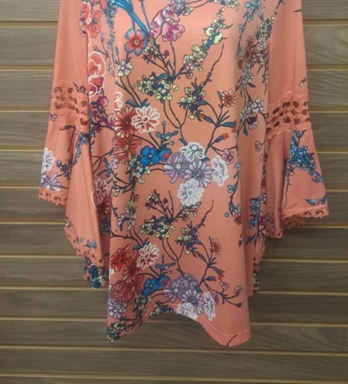 Stem & Vine - Women's Lace Insert Bell Sleeve Top - Rack Hunt