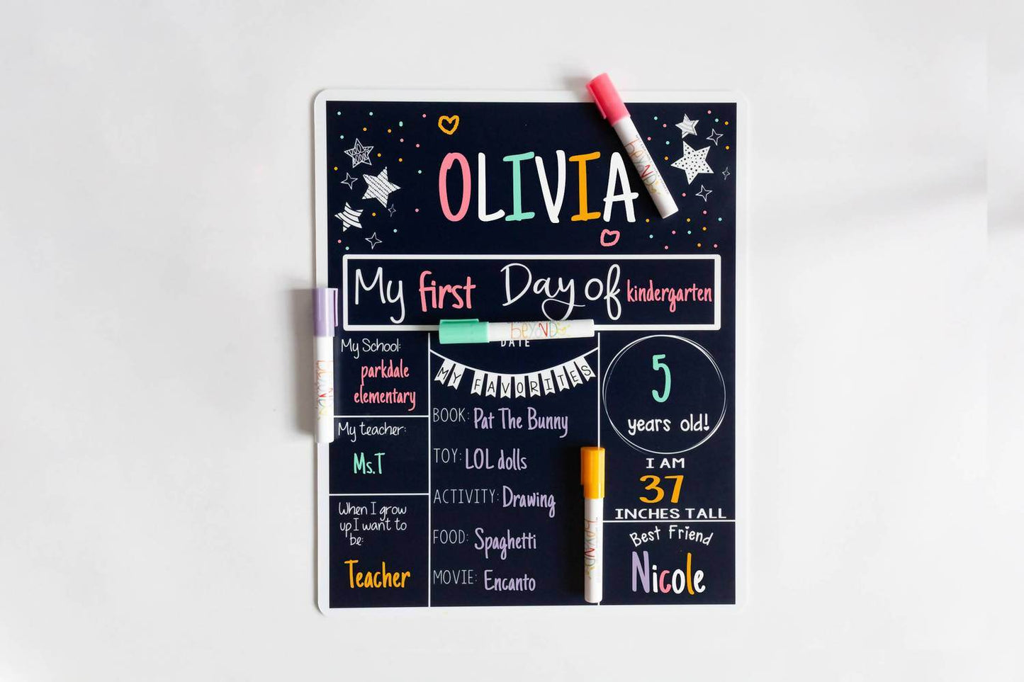 Beyond Measure Boards - Back to School Erasable Board + White Marker - Rack Hunt -