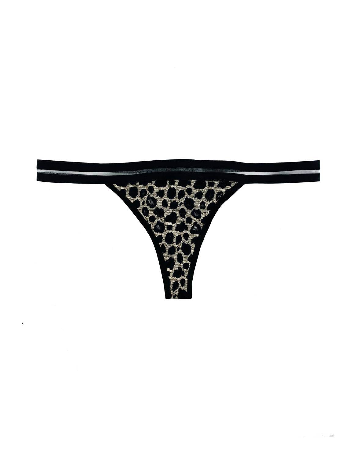 TITOV - Women's Molly Leopard Print Lace Thong - Rack Hunt -