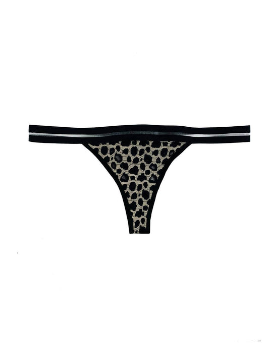 TITOV - Women's Molly Leopard Print Lace Thong - Rack Hunt -