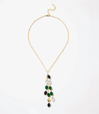 Women's Dangling Gemstone Necklace