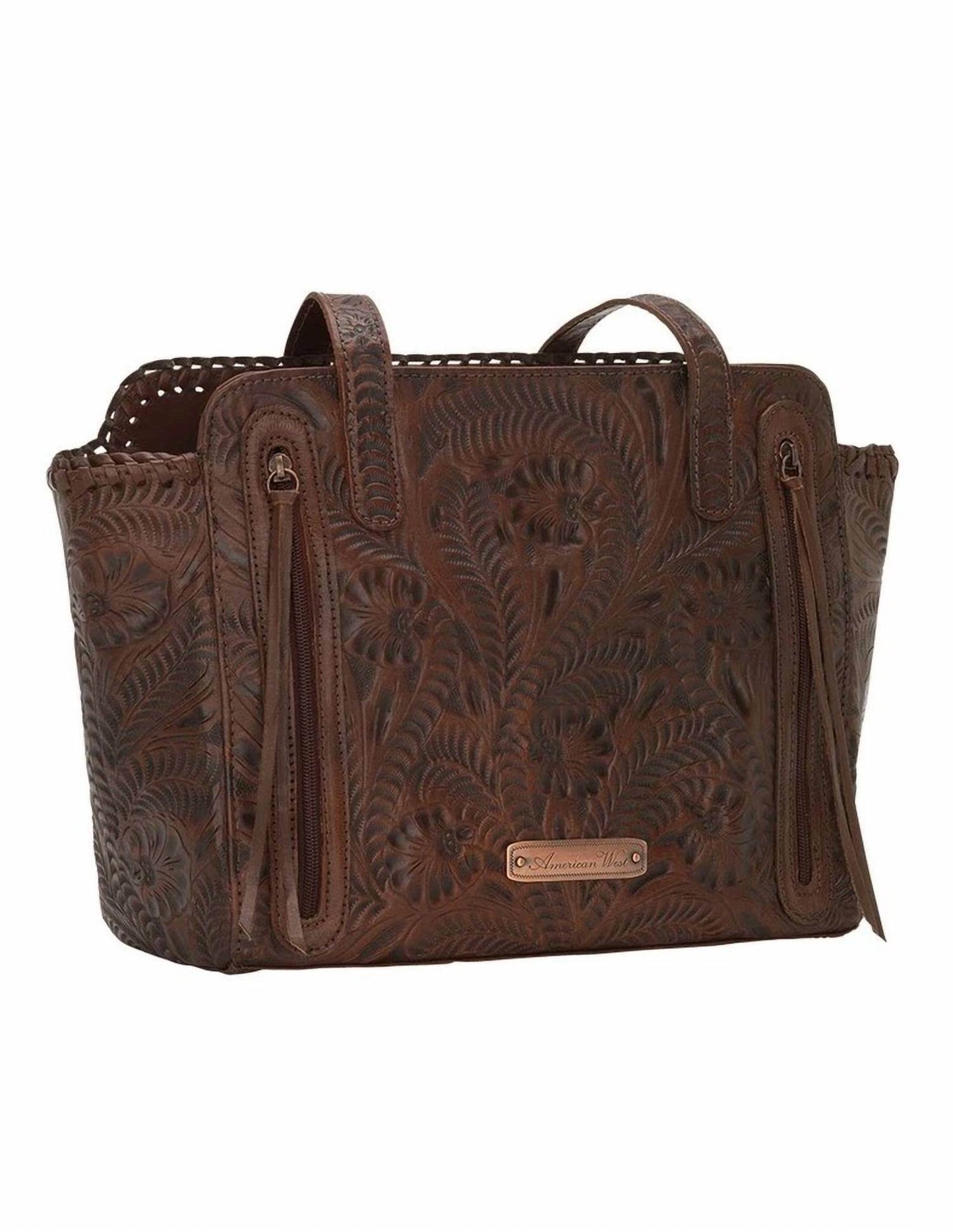 American West - Women's Secret Collection Zip Top Tote Bag With Compartment - Rack Hunt -