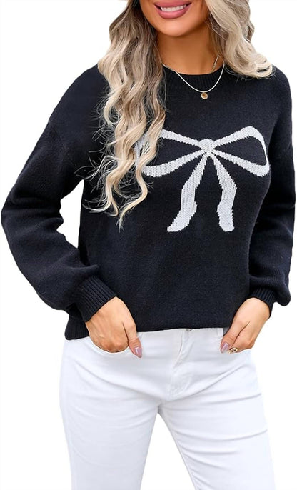 Ella Bow Sweater - Plus