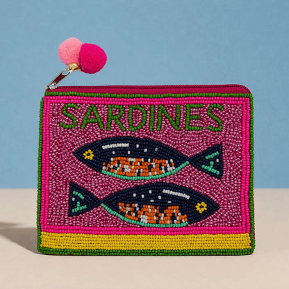 Women's Sardine Beaded Coin Purse