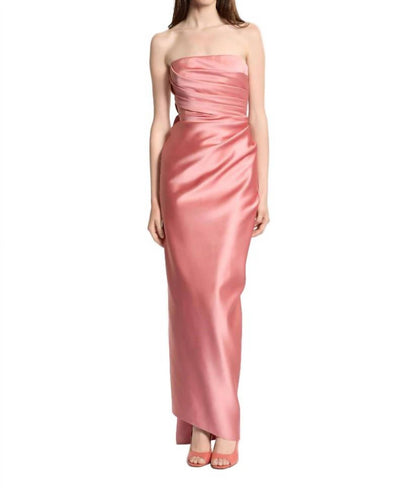Duchesse Strapless Column Maxi Dress