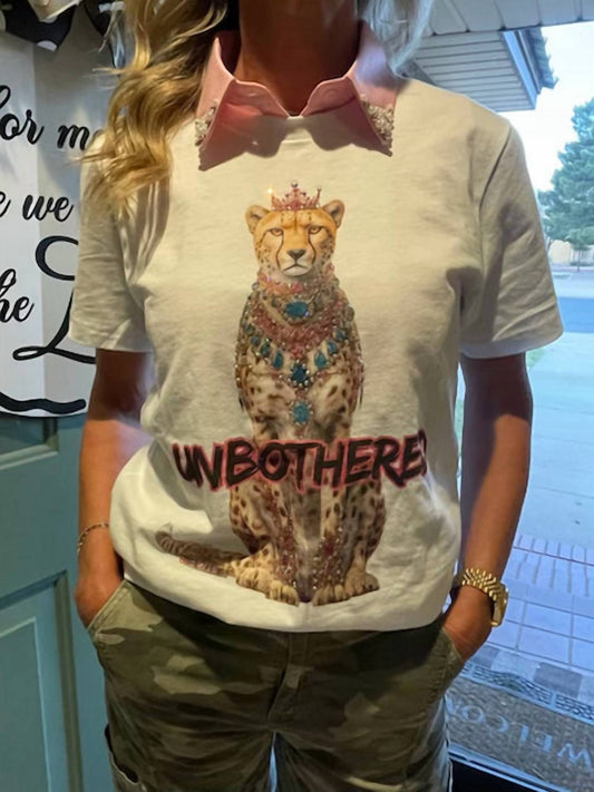 Short Sleeve Cheetah Unbothered T-shirt