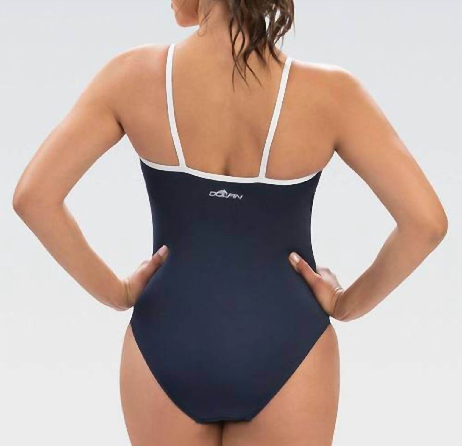 Dolfin - Aquashape Solid Straight Back One Piece Swimsuit - Rack Hunt -