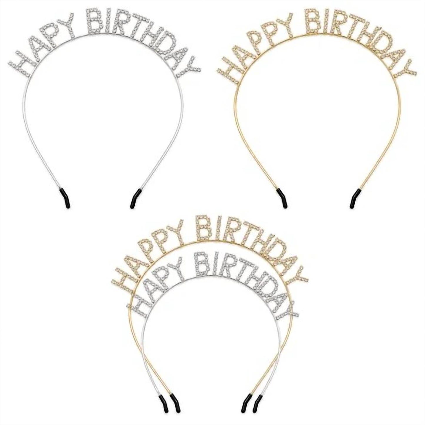 Happy Birthday Crystal Rhinestone Headband