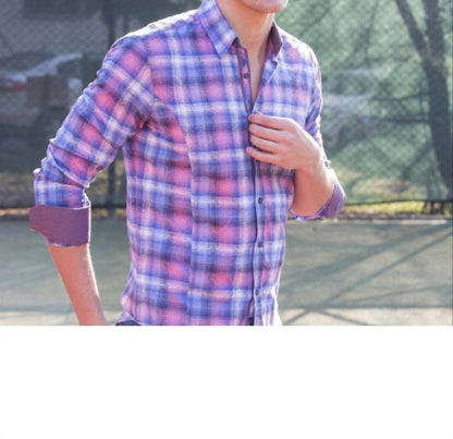 Paisley Over Checkered Jacquard Shirt