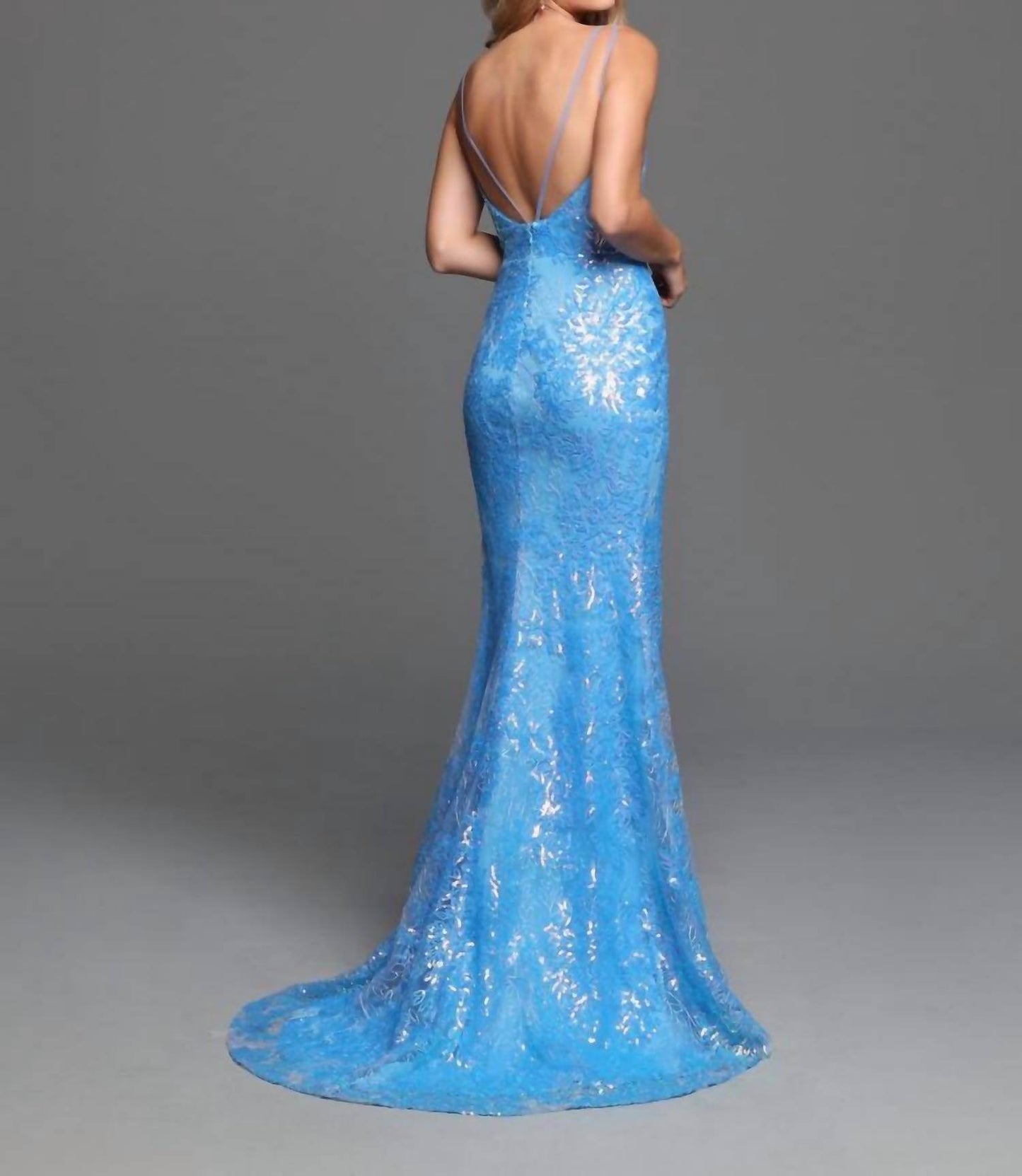 Sparkle Bridal Couture - Patterned Sequin Fit & Flare Prom Dress - Rack Hunt -