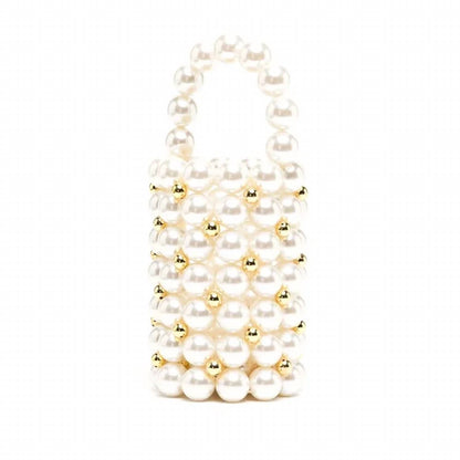 Women's Mini Pearls Evening Bucket Bag
