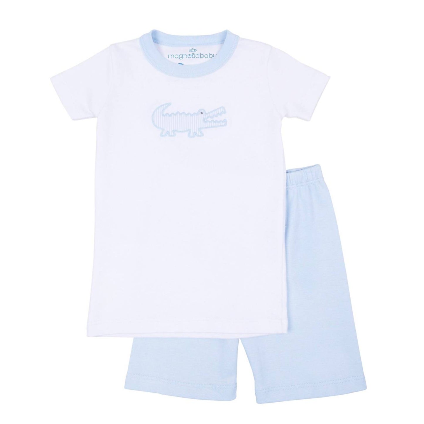 Boys Gator Applique Short Pajamas