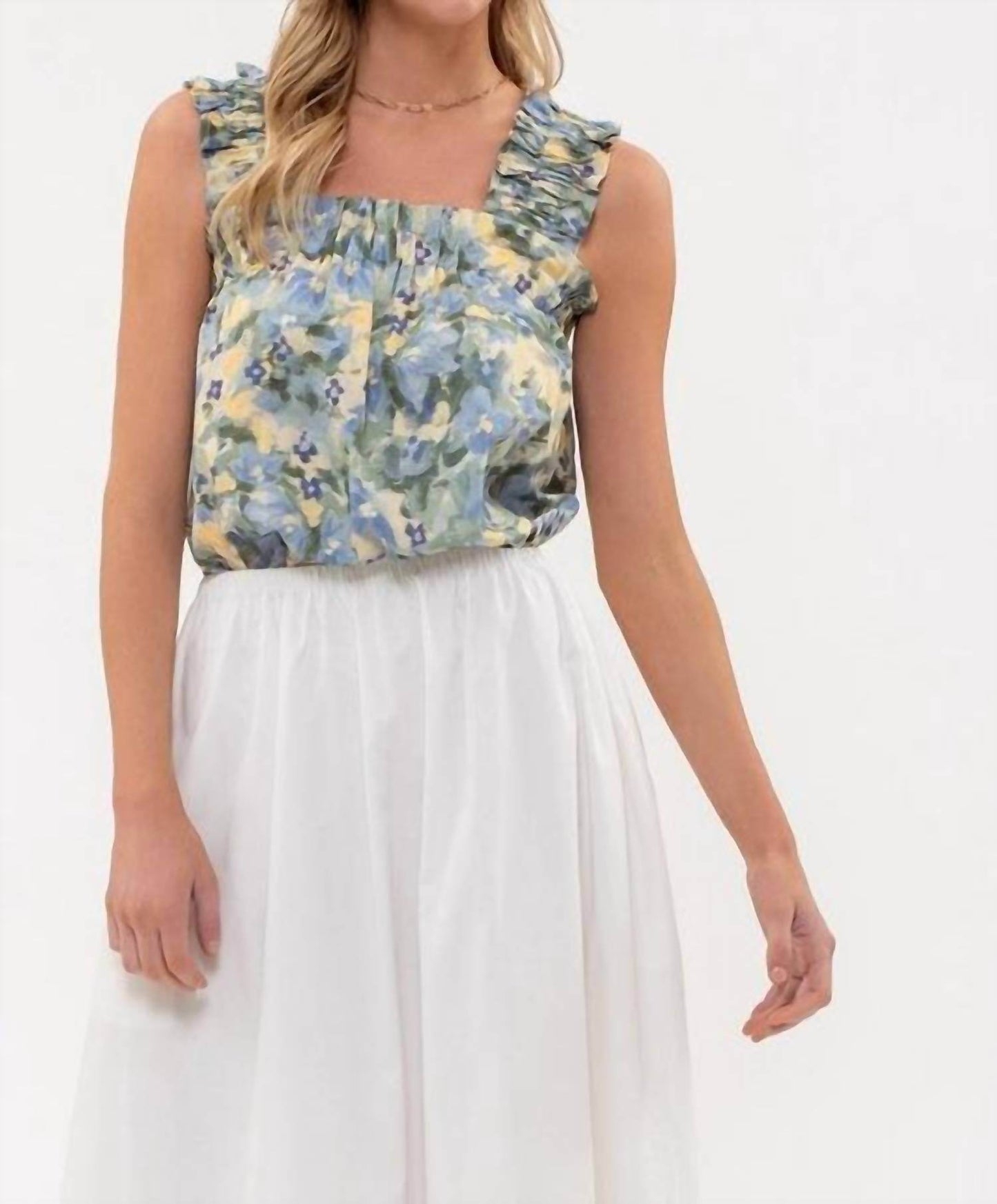 Mine and E&M - Daisy Water Color Tank Top - Rack Hunt -