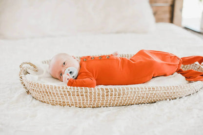 Fawn & Foster - Baby Organic Knotted Gown + Top Knot Hat Sleep Sack - Rack Hunt