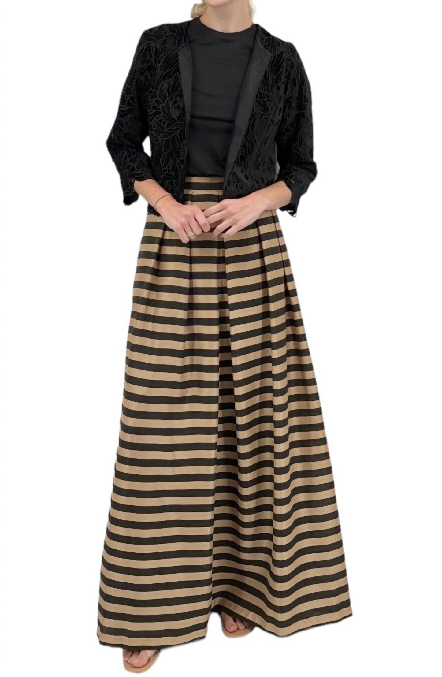 Poly Striped Skirt