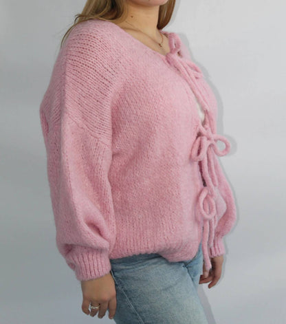 Wool Tie Cardigan