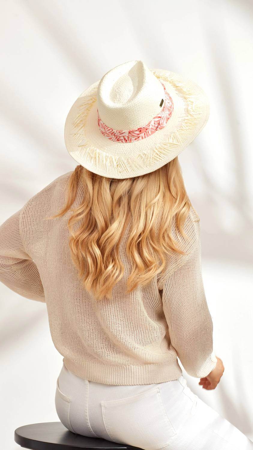 Caribbean Joe - Printed Fringe Safari Hat - Rack Hunt