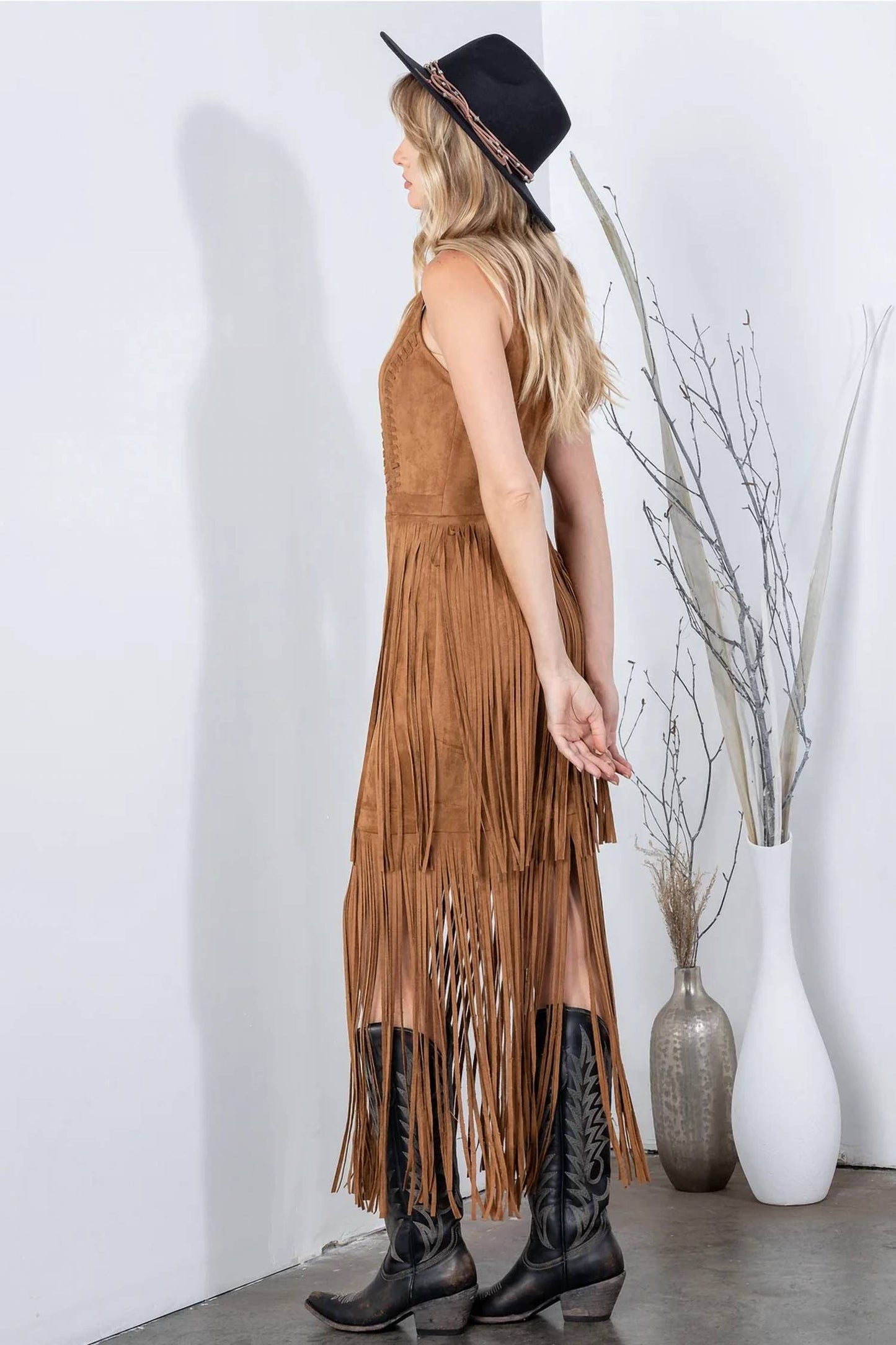 Western Long Fringe Dress