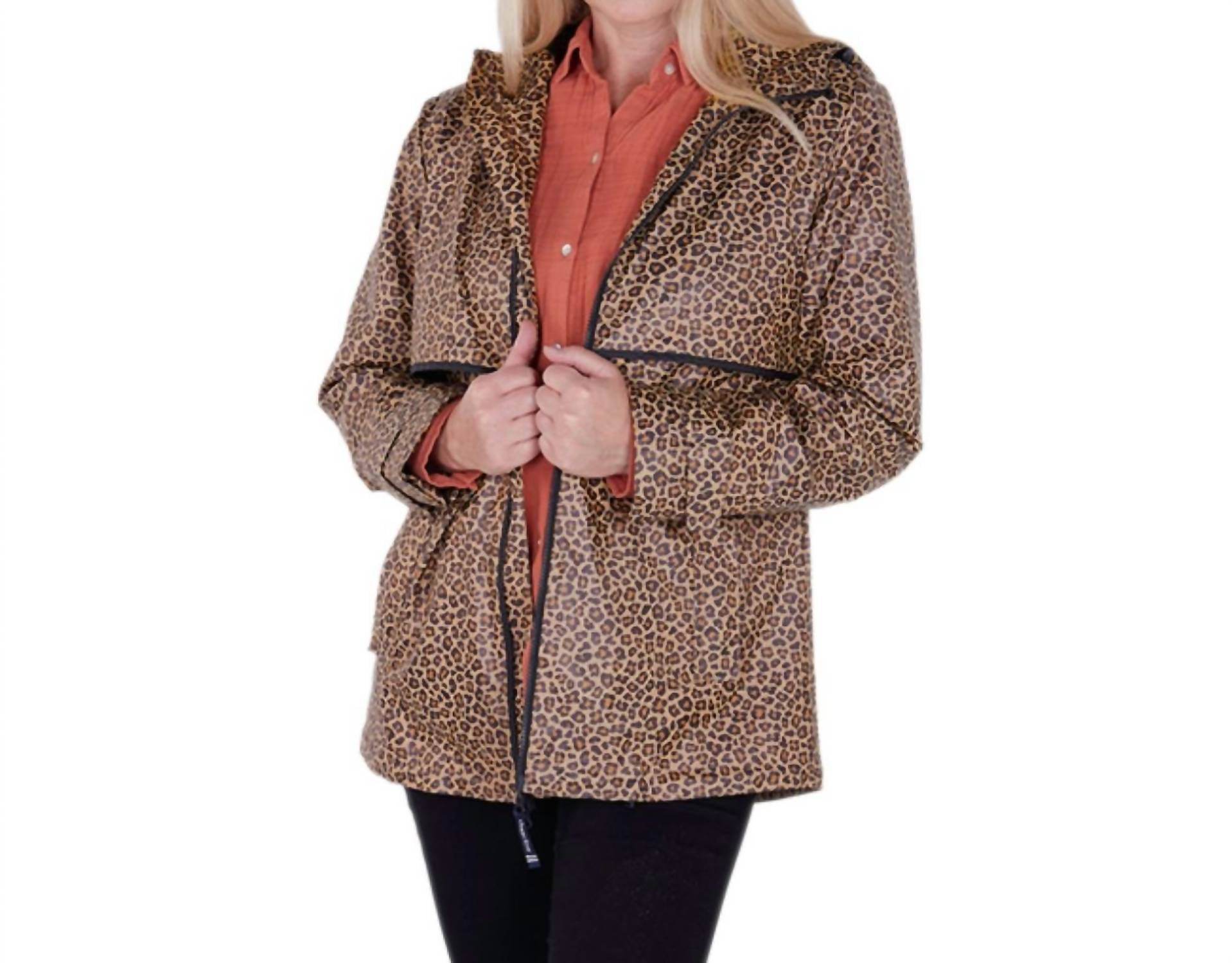 Charles River Apparel - Leopard Print New Englander Rain Jacket - Rack Hunt