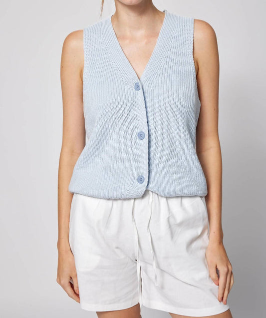 Cotton Cashmere Knit Vest