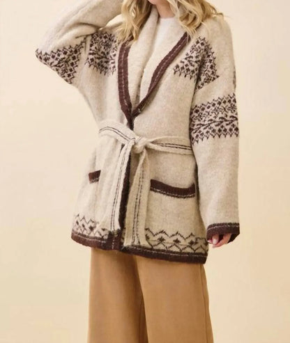 LOVELO - Fuzzy Knit Belted Cardigan - Rack Hunt
