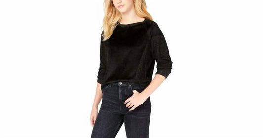 Velvet Raglan Sweatshirt