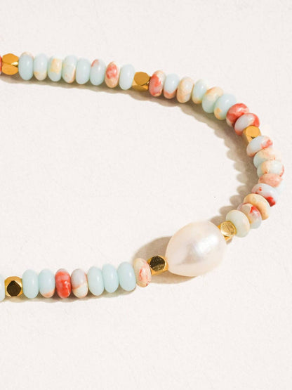 Women's Bali Beaded Pearl Necklace