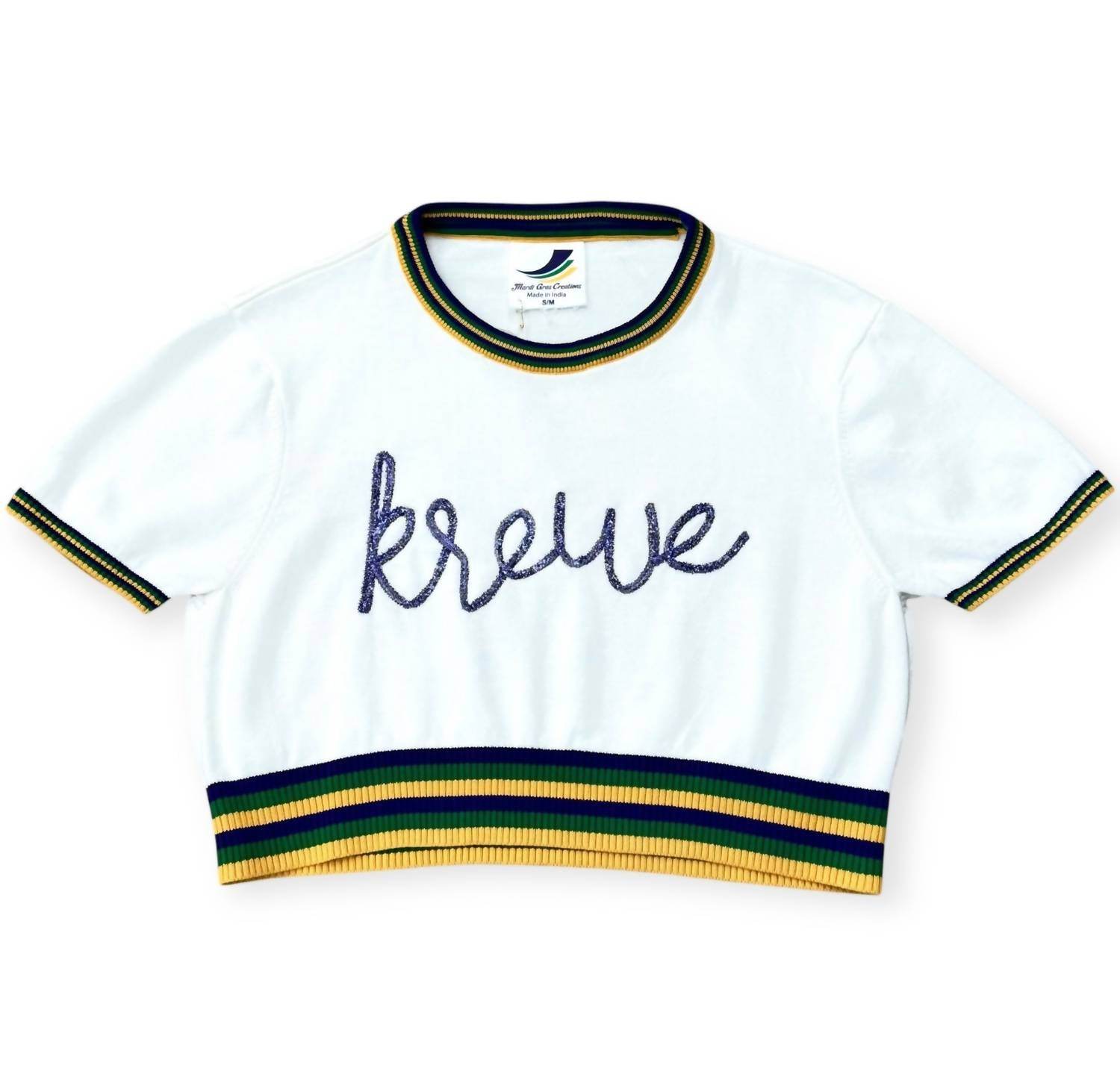 Mardi Gras Creations - Tinsel Short Sleeve Crop Top - Rack Hunt