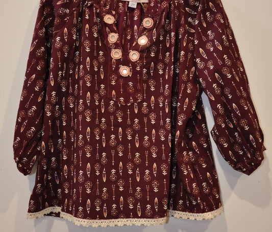 BELA & NUNI - Girls V-Neck Pullover Long Sleeve Top - Rack Hunt -