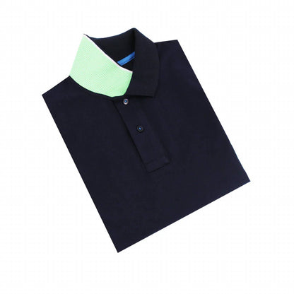 Double Sided Collar Ribbed Texture Polo