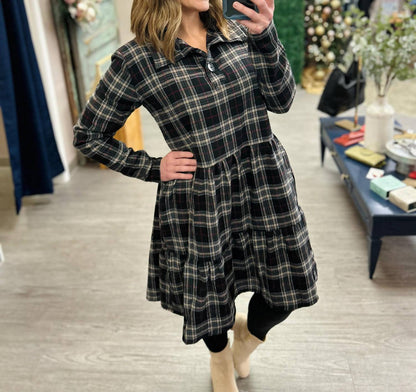Plaid Midi Dress