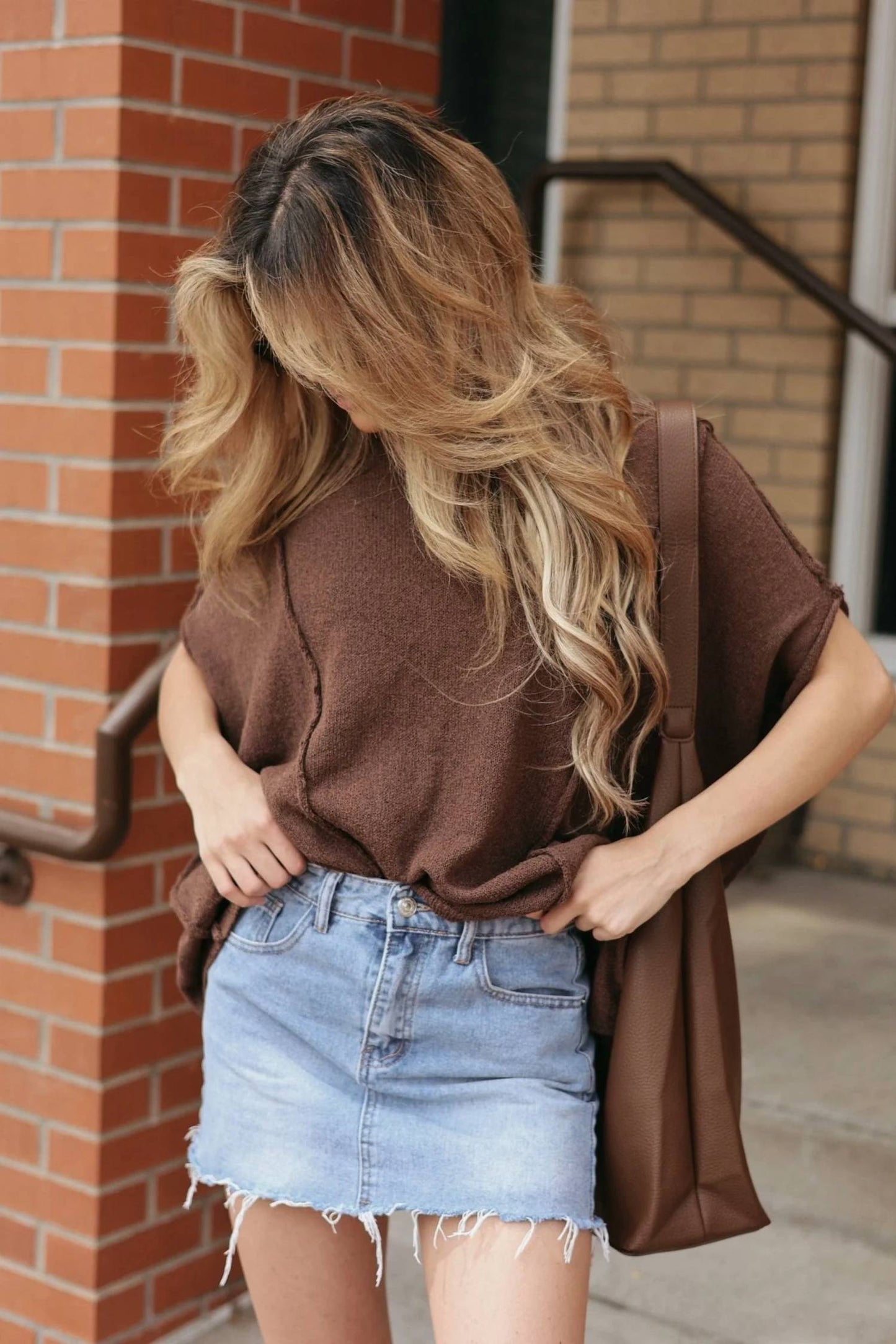 Grace Oversized Textured Knit Top