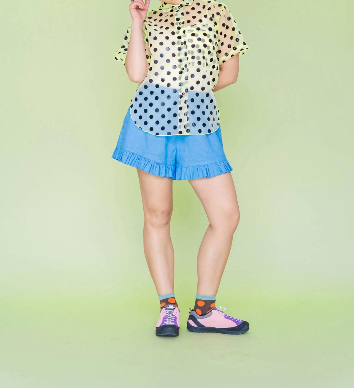 Ruffle Linen Shorts