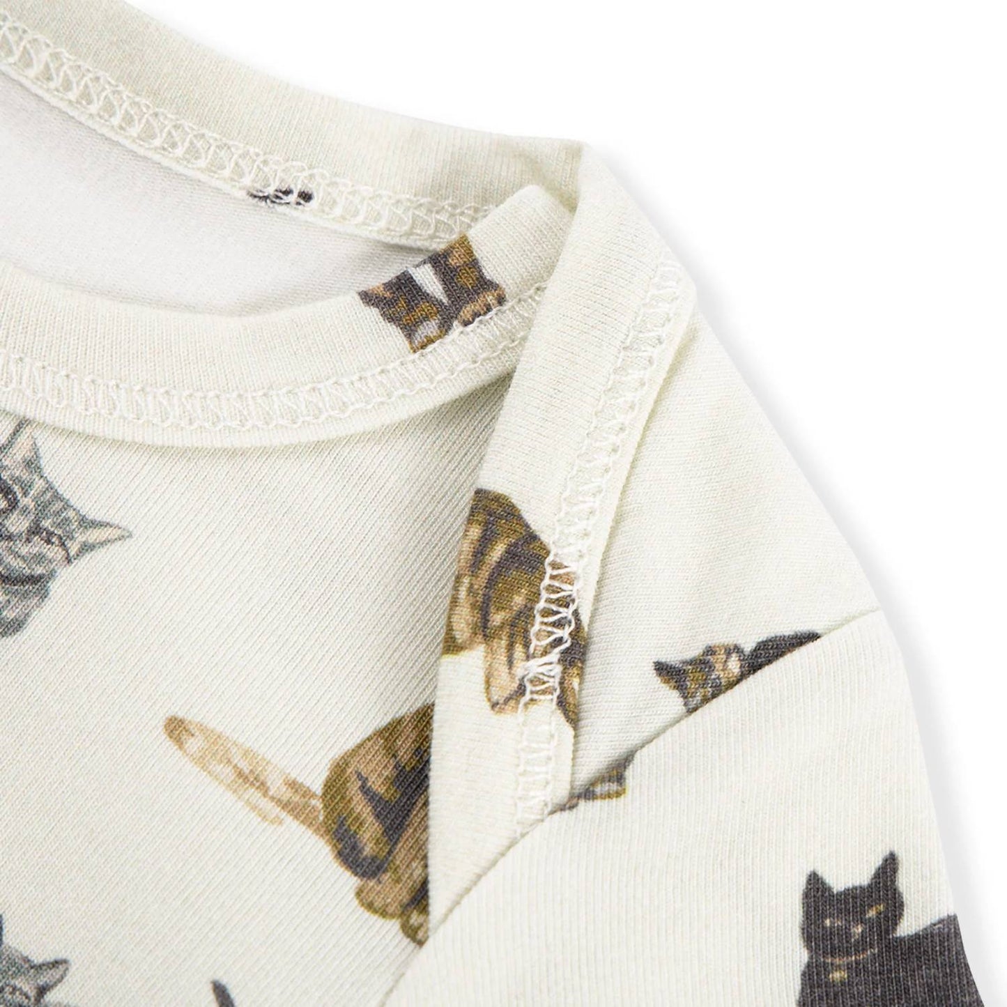Baby's Cat Cotton Stretch Short Sleeve One Piece