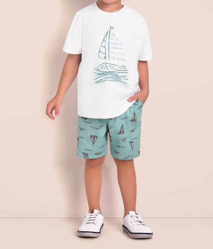Kids Short Sleeve Top And Short Set