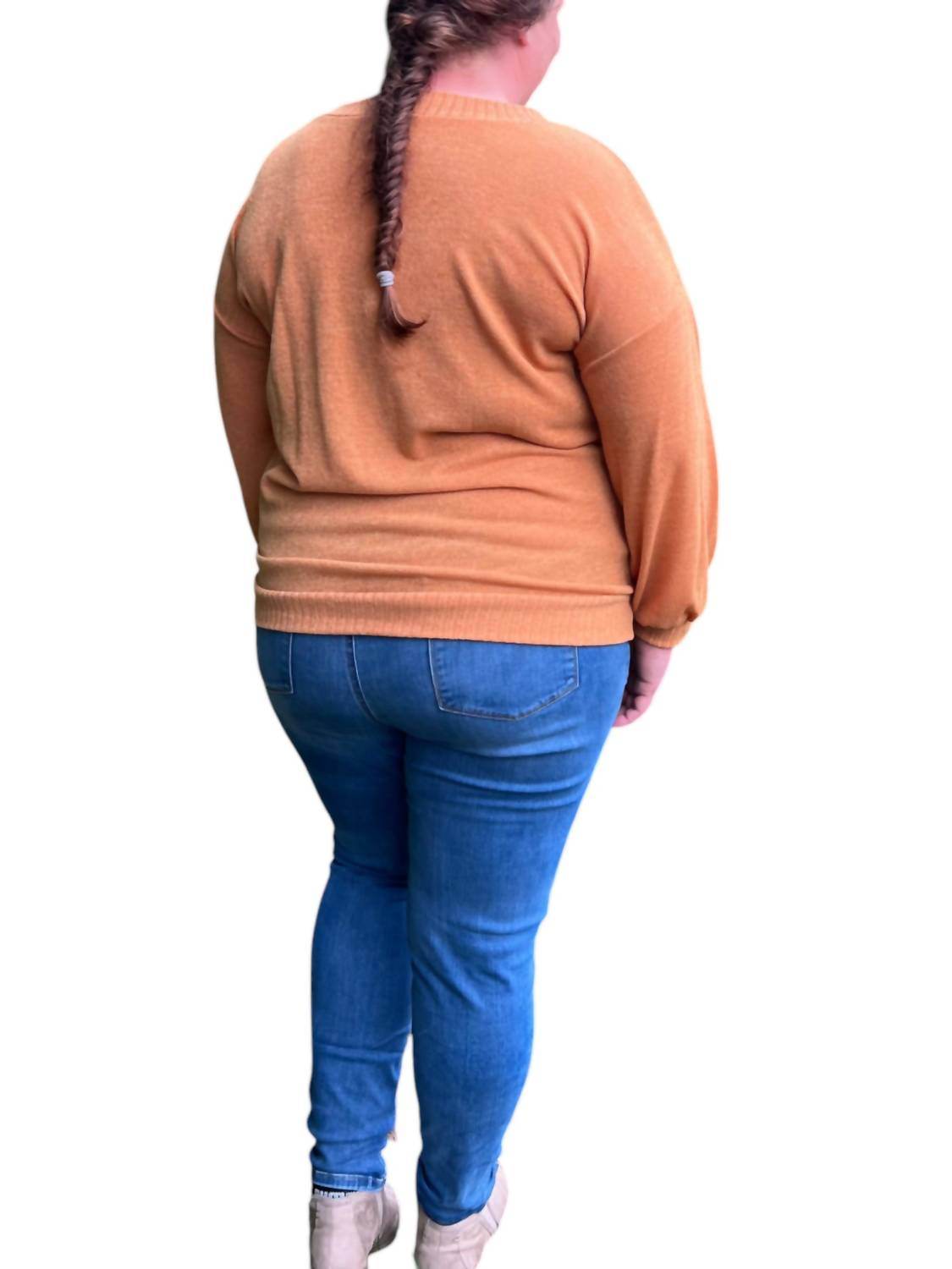 Reb and J - Plus Sized V-neck Tunic Top - Rack Hunt