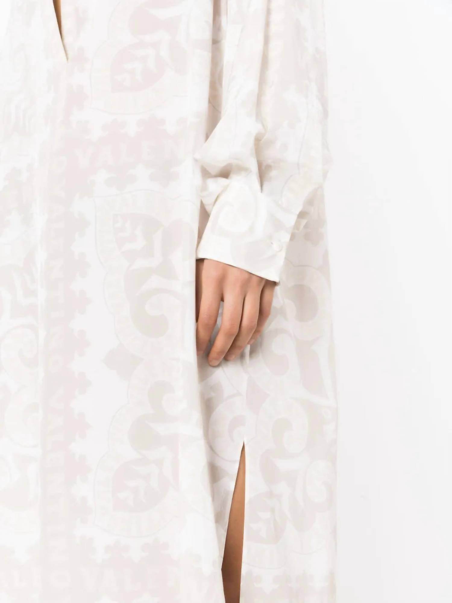 Valentino - Geometric Print Silk Cotton Dress - Rack Hunt