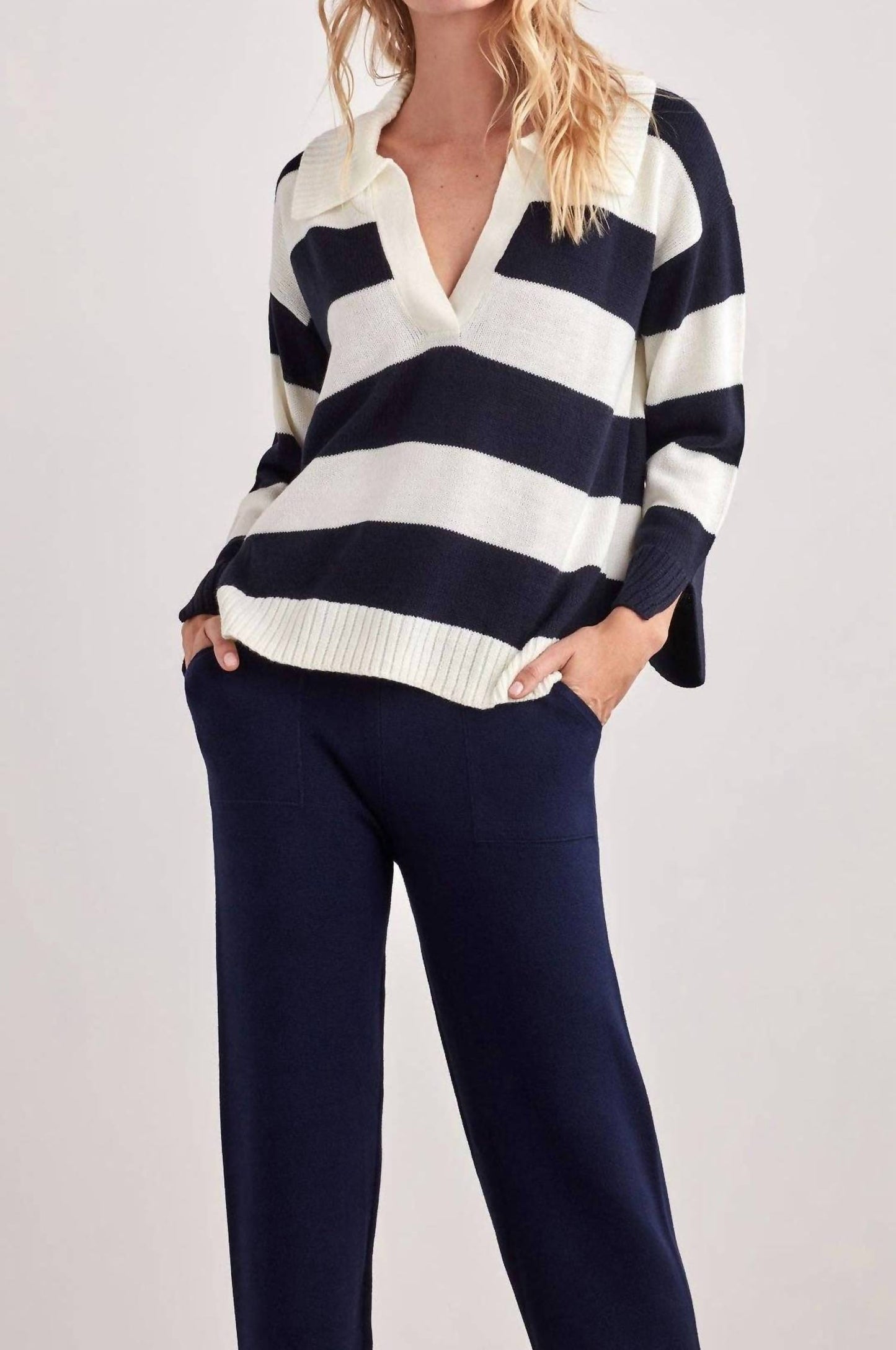 Addison Polo Sweater Top