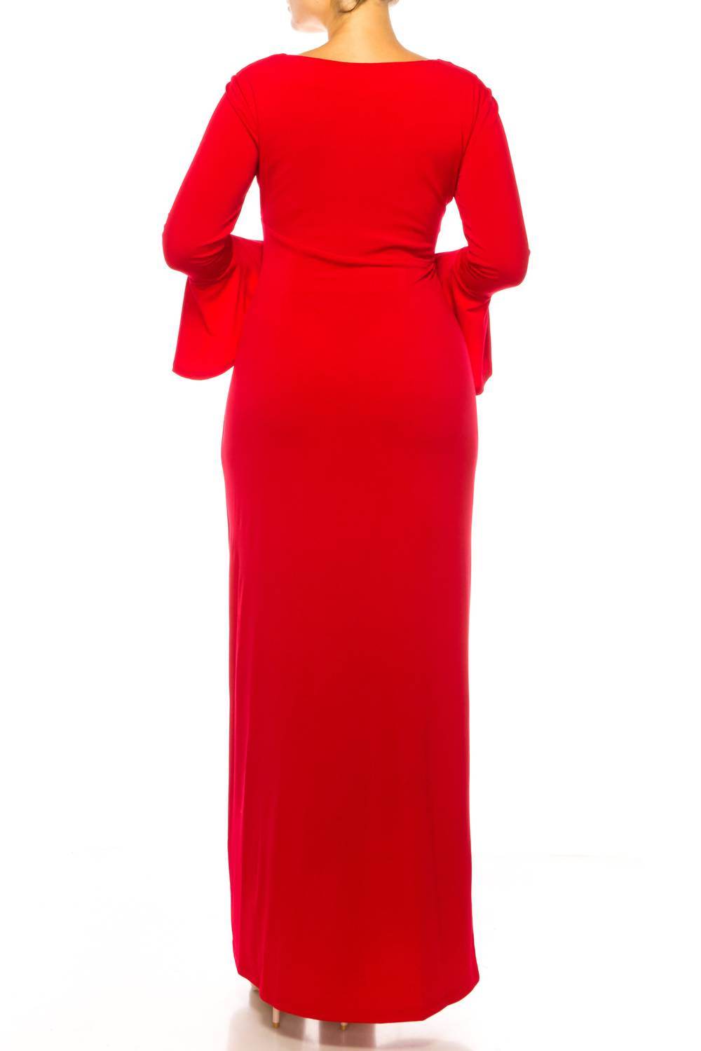 Connected Apparel - Trumpet Sleeve Evening Dress - Rack Hunt