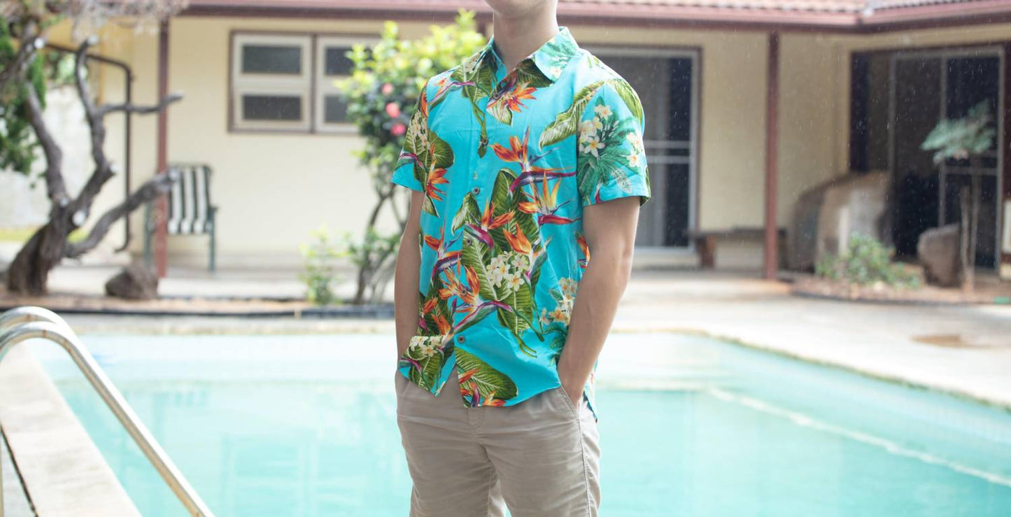 Birds Of Paradise Short Sleeve "kalani" Aloha Shirt
