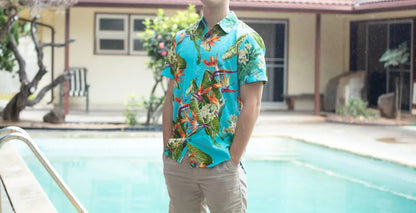 Coradorables - Birds Of Paradise Short Sleeve "kalani" Aloha Shirt - Rack Hunt