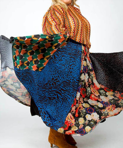 Women's Maxi Printed Skirt
