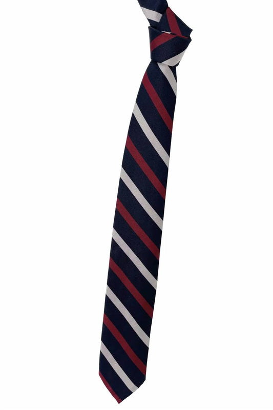 Men's Regimental Self-lined Woven Silk Faille Tie