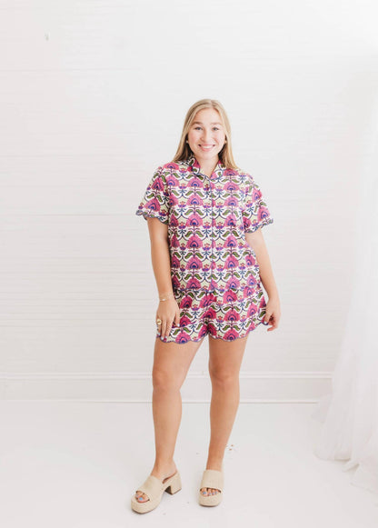 Henley Pajama Short Set