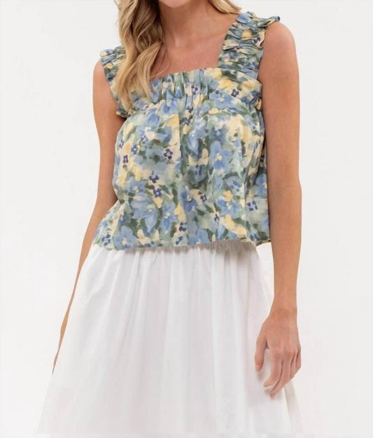 Mine and E&M - Daisy Water Color Tank Top - Rack Hunt -